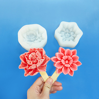 Moule à gâteau en silicone de qualité alimentaire pour crème glacée, dessert, mousse, fleur de pivoine, fleur de pêche, résistant aux basses températures