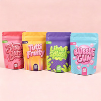 Sachets Doypack en PE imprimés sur mesure, anti-odeur, avec fermeture à glissière, pour aliments pour bébés et chewing-gums - Tailles 3.5g, 7g, 1Oz, 1Lb