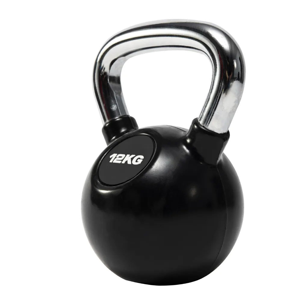 Factory supply proper price 4-40kg black PU cast iron kettle bell