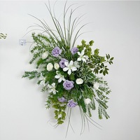 Nouvelles compositions florales vertes, arrangements floraux sur le thème de la forêt, décorations de mariage, fleurs artificielles style Monet, allée