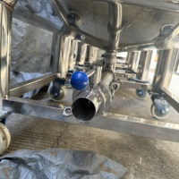 Réservoir de stockage d'eau en acier inoxydable avec couvercle, valve papillon, poignée de décharge, ouvert, huile, capacité de stockage l 200l 1000l 5000l