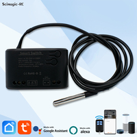 Tuya WiFi capteur de température intelligent moniteur interrupteur 7-32V 85-250V Thermostat de surveillance passif relais de Contact sec fonctionne avec Alexa