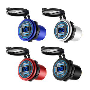 Tùy chỉnh nhúng chuyển đổi vôn kế kỹ thuật số đựng QC 3.0 <span class=keywords><strong>USB</strong></span>-A pd3.0 Loại C Cổng <span class=keywords><strong>USB</strong></span> 12V 24V cổng <span class=keywords><strong>USB</strong></span> sạc ổ cắm - Product Image 1