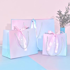 FORTE Custom Logo Printed Paper Handbag Matt Finish <b>Gift</b> Bag Pink <b>White</b> Black Paper Shopping Bag With Jewelry <b>Box</b> - Product Image 3