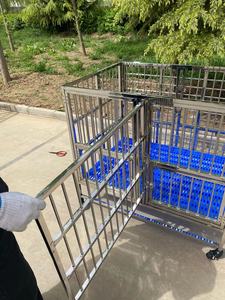 BAIYI Thương Hiệu Có Thể Gập Lại Bằng Thép Không Gỉ Dog Cage, Dog Crate, Pet Cage Với Sàn Nhựa - Product Image 5