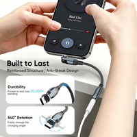 USB-C auf 3,5mm Kopfhöreranschluss-Adapter 10cm Länge 540° Drehbar Handy Laptop zu Kopfhörer Hi-Fi Audio-Kabel