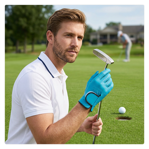 Gants de golf antidérapants pour hommes, respirants, durables, fermeture à boucle, cuir de mouton, pour adultes et jeunes, main gauche/droite - Product Image 1