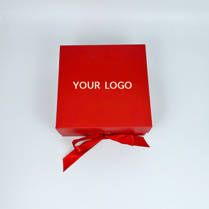 <strong>Red</strong> Luxury Gift <strong>Box</strong> with Magnetic Closure Matte Lamination Book Shape Rigid Cardboard Folding Gift <strong>Box</strong> With Ribbons - Product Image 2