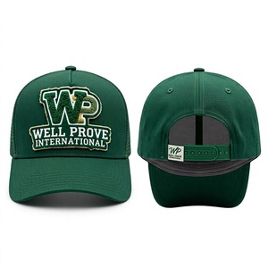 Gorra Trucker Premium de Lona de Algodón de 220 GSM con Parte Trasera de Malla de 110 GSM, Logotipo Personalizado en Relieve, Estilo Casual, Ajuste Ajustable - Product Image 1