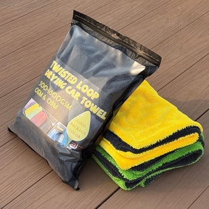60x90cm Premium Twisted Loop <b>Towel</b> Microfiber <b>Drying</b> <b>Towel</b> Car Detailing Large <b>Drying</b> <b>Towel</b> for Car Cleaning - Product Image 1