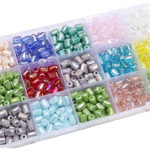 Perles Beadia en gros, perles en verre facetté transparentes et colorées, perles mignonnes, rectangulaires, pour la fabrication de bijoux DIY, bracelets, colliers, troisième - Product Image 3