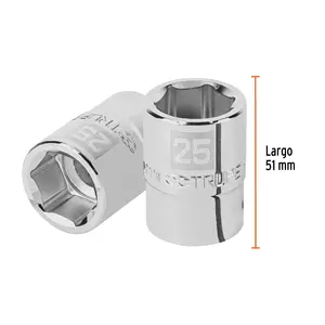 BOX 3 Douille 25 mm, 6 points, entraînement 3/4 po, TRUPER - Product Image 3