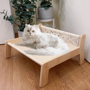 Hamaca para Mascotas con Funda Extraíble de Alta Calidad y en Oferta, Cama para Perros y Gatos, Hamaca de Madera para Mascotas - Product Image 2
