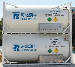 ASME-contenedor de tanque para almacenamiento y transporte de gas líquido, estándar ISO, 20 pies