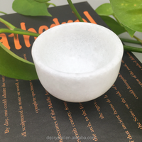 Bol en jade vert naturel sculpté à la main, forme ronde, artisanat en cristal, bols en jade blanc pour cadeau, prix d'usine