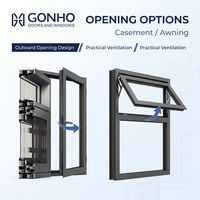 Ventana Abatible de Aluminio de Alto Rendimiento para Proyectos de Contratistas y Desarrolladores