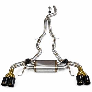 Sistema de Escape Trasero para <span class=keywords><strong>BMW</strong></span> <span class=keywords><strong>X3</strong></span> G01 X4 G02 B58 3.0T, Escape Valvetronic de Acero Inoxidable T304 con Puntas Cuádruples de Fibra de Carbono - Product Image 4