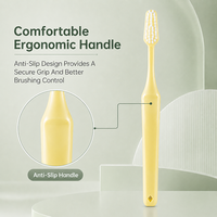 Brosse à dents durable pour adultes, à poils moyennement durs, avec manche ergonomique, pour les soins dentaires quotidiens et l'hygiène buccale