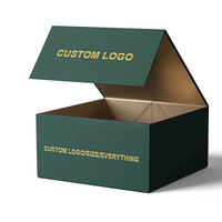 Benutzer definiertes Logo Schwarz Geschenk Kleidung Verpackungs box Recycelbare schwarze harte starre Papp magnet box mit Magnet deckel