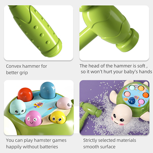 Gioco Grechi Turtle Whack Mole con martello, in plastica, per bambini dai <span class=keywords><strong>3</strong></span> <span class=keywords><strong>anni</strong></span> in su, regalo educativo Montessori, certificato sicuro, bellissimo - Product Image 5