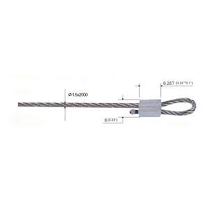 Verstelbare kabel, zware uitvoering, veiligheids hangkabel, roestvrij staal, aanpasbaar, voor binnengebruik, veiligheidskabel - Product Image 1