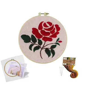 European Style Embroidery Flower Embroidery Starter Kits Sewing diy embroidery kit set