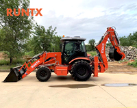 RUNTX Cina 2.8TON 4x4 backhoe loader joystick backhoe loader DENGAN HARGA