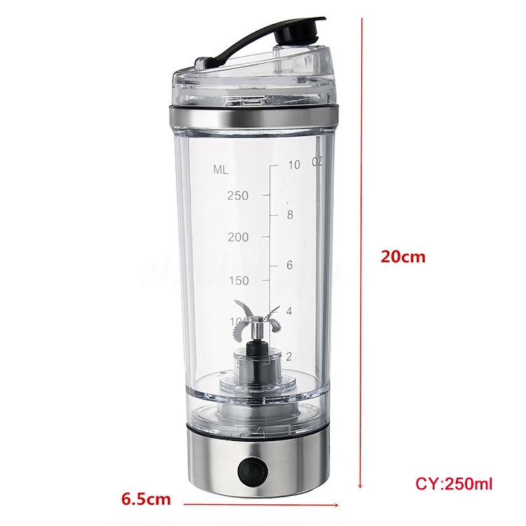 amazon top seller 2021 250ml USB rechargeable battery blade mixing cup protein powder automatic electric shaker