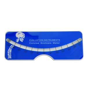 Medidor de Escoliosis Conciso, Inclinómetro de Nivel Líquido, Regla de Evaluación de Curvatura Espinal, Herramienta de Plástico Azul para Médicos - Product Image 1