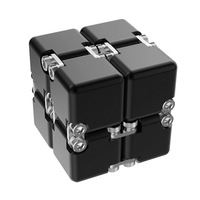 Cubo Mágico Infinito de Aleación de Aluminio, Juguete Sensorial Antiestrés para Niños y Adultos, Juego EDC, Juguete Novedoso para Aliviar el Estrés