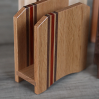 JUNJI Porte-serviettes en bois au design élégant, décoration de table de cantine pour le bureau, la maison et l'hôtel, porte-serviettes en papier