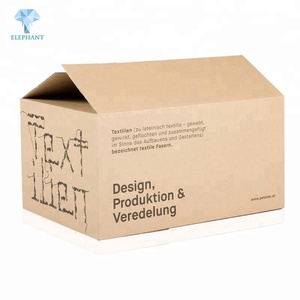 Carton avec poignée, impression sur carton, grande boîte en carton ondulé blanc - Product Image 1