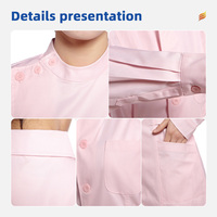 Vêtement de laboratoire unisexe en mélange de polyester/coton respirant de haute qualité en gros, robe de médecin, uniforme d'infirmière pour l'hôpital