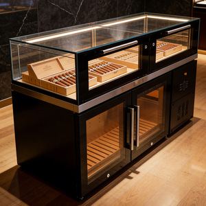 Vitrine commerciale pour cigares, armoire humidor à température constante, en <span class=keywords><strong>acier</strong></span> inoxydable, double vitrage, pour boutique <span class=keywords><strong>de</strong></span> cigares ou lounge - Product Image 2