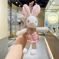 Porte-clés en peluche lapin, modèle populaire fabriqué en Chine, pour machine à griffes, vente en gros, jouet de stand de rue, breloque de sac, jouet en fibre de polyester