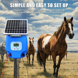 Chargeur de clôture solaire avec écran LCD, 1,5 Joule, portée de 5 milles, batterie au lithium et panneau solaire 5W - Product Image 3