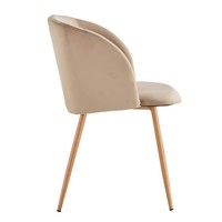 Chaises de salle à manger en tissu velours avec pieds en métal, meubles de restaurant à domicile, chaises de loisirs