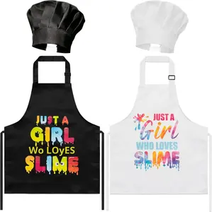 Ensemble <span class=keywords><strong>de</strong></span> tablier et chapeau <span class=keywords><strong>de</strong></span> <span class=keywords><strong>chef</strong></span> pour enfants, imperméable, réglable, unisexe, avec poche pour cuisiner et faire <span class=keywords><strong>de</strong></span> la pâtisserie - Product Image 5