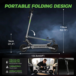 Trottinette électrique pliable pour adultes Vipcoo VS2 Pro, longue autonomie, entrepôt UK - Product Image 3