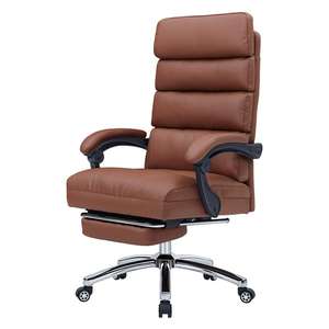 Chaise de bureau de direction, soutien ergonomique, fonction d'inclinaison, revêtement en cuir - Product Image 3