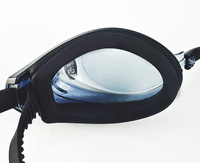 Lunettes de natation SAEKO Fitness Clear Vision avec verres correcteurs, système anti-buée ultra-efficace, monture PC+silicone, étui rigide noir, personnalisable