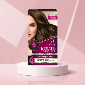 Crema Colorante per <span class=keywords><strong>Capelli</strong></span> Semi-Permanente alla Cheratina OEM ODM Etichetta Privata <span class=keywords><strong>6.0</strong></span> Sistema di Rinforzo del Legame Delicato Praline 5 Volte Più Forte - Product Image 2
