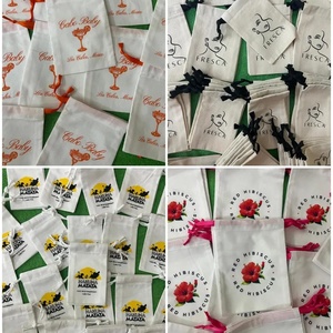 Nicro New Arrival Custom Printed Cotton Canvas Material Cosmetic Storage Pouch <strong>Bag</strong> with Drawstring Small Gift Jewelry Container - Product Image 6