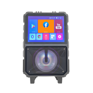 Biểu Tượng Tùy Chỉnh 8 ''Woofer Không Dây Máy Karaoke Laser Đảng Đa Chức Năng Di Động Xe Đẩy Video Loa Với Màn Hình LCD Màn Hình Cảm Ứng - Product Image 2