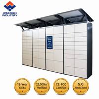 Casier à colis express extérieur Winnsen en acier galvanisé avec serrure électronique 24/7 pour centre logistique