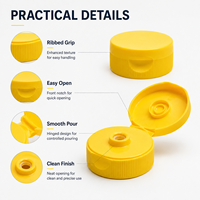Bouchon à clapet en plastique en gros pour bouteilles de miel, fermeture en PP de qualité alimentaire avec valve, bouchon à clapet en plastique avec valve