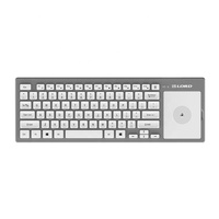 Keyboard Nirkabel 2.4G Baru dengan Touchpad Terintegrasi Desain Ergonomis Ultra Tipis Plug and Play untuk Penggunaan Desktop Laptop Tablet