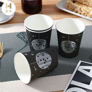 <b>Paper</b> Cup Planet Hot Stamping Series Party Water Cups for Home and Commercial Use, Wholesale Disposable Cups for Chinese New - Product Image 1