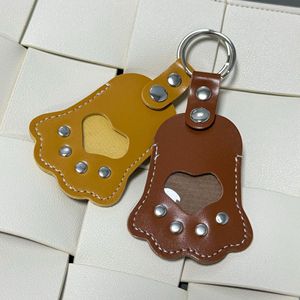 Pet hair bag <b>keychain</b>, Japanese style pet hair storage <b>leather</b> cover, cat and dog hair protective cover pendant - Product Image 3