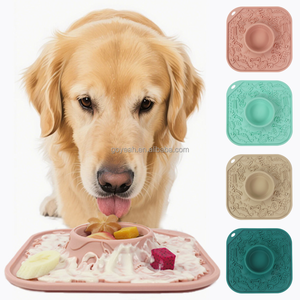 2-in-1 Silikon Hunde-Leckmatte Puzzle-Futterspender Interaktive Haustier-Fressmatte zur Angstlinderung und gegen Langeweile - Product Image 1